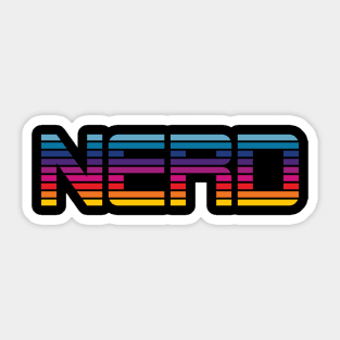 Colorful bold nerd statement Sticker